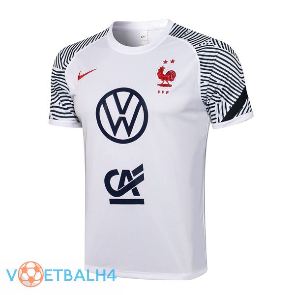 Frankrijk Training T Shirt wit 2021/2022