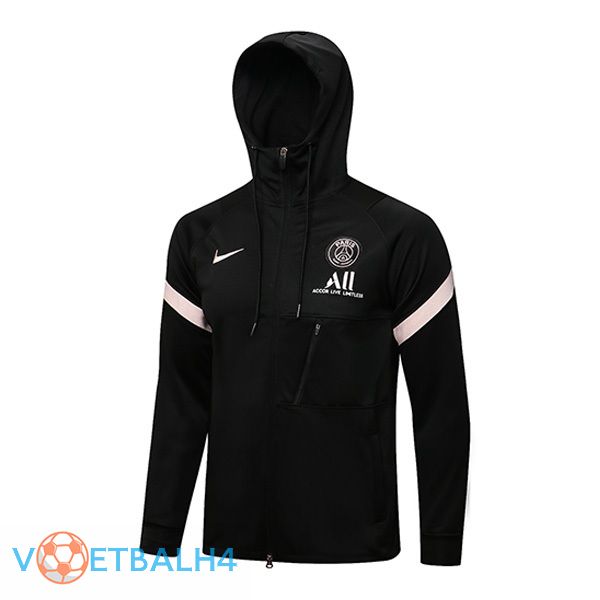 Paris PSG trainingsjack Hoodie zwart 2021/2022