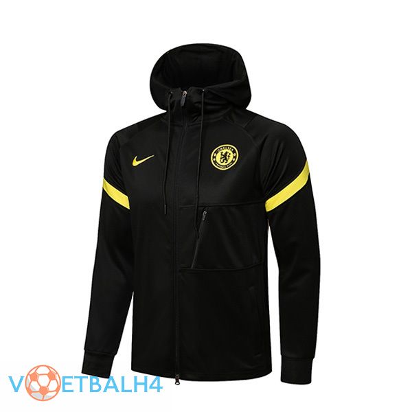 FC Chelsea trainingsjack Hoodie zwart 2021/2022