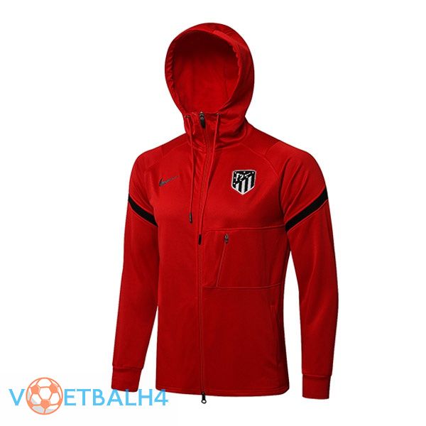 Atletico Madrid trainingsjack Hoodie rood 2021/2022