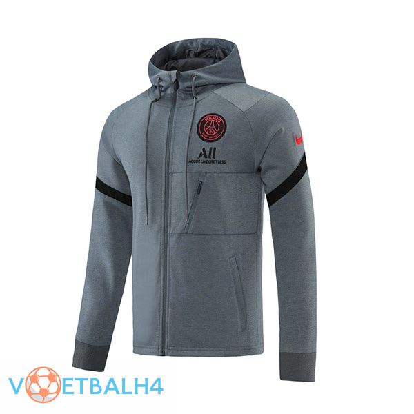 Jordan PSG trainingsjack Hoodie grijs 2021/2022