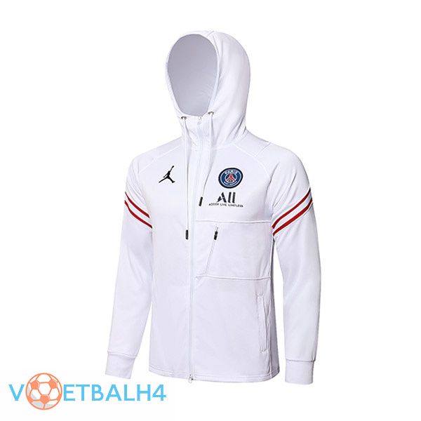 Jordan PSG trainingsjack Hoodie wit 2021/2022