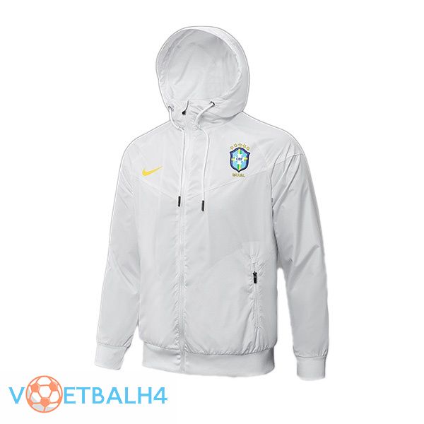 Brazilië trainingsjack Hoodie wit 2021/2022