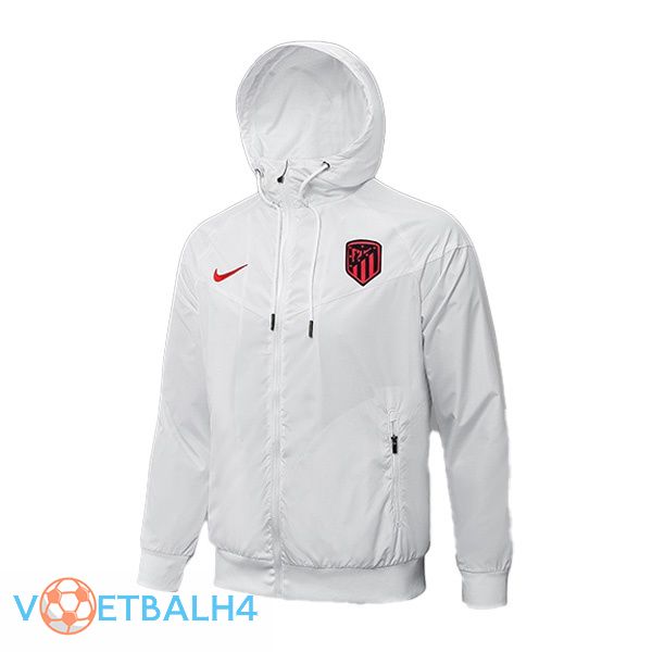 Atletico Madrid trainingsjack Hoodie wit 2021/2022