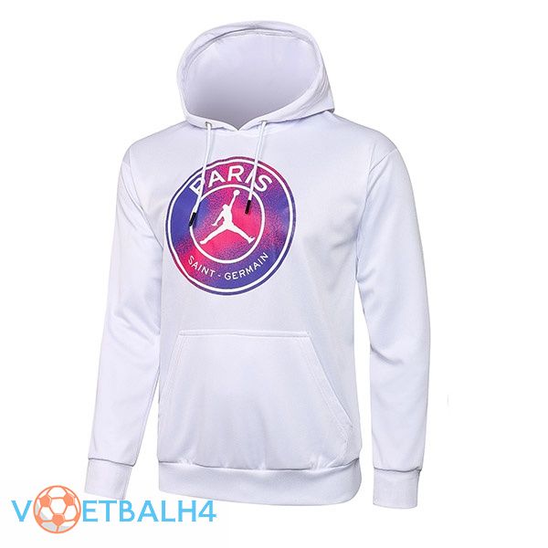 Jordan PSG trainingsjack Hoodie wit paars 2021/2022