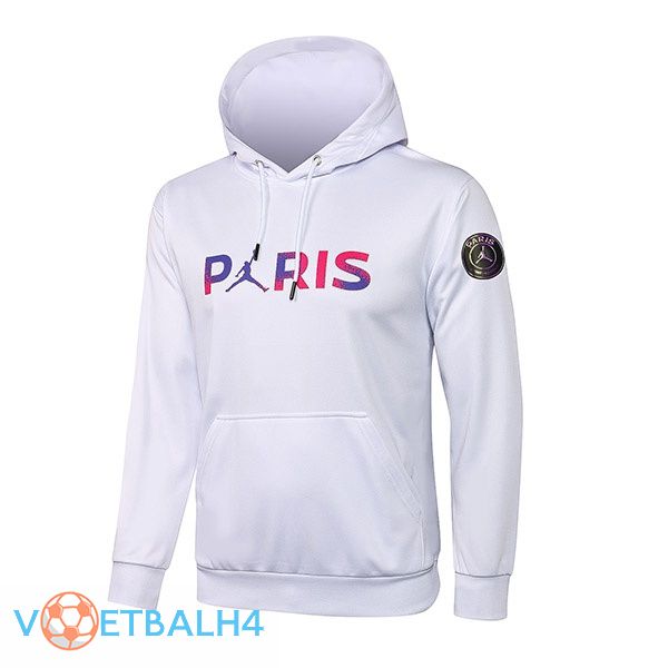 Jordan PSG trainingsjack Hoodie wit paars 2021/2022