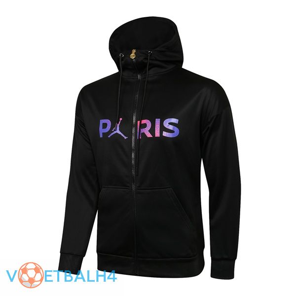 Jordan PSG trainingsjack Hoodie zwart paars 2021/2022