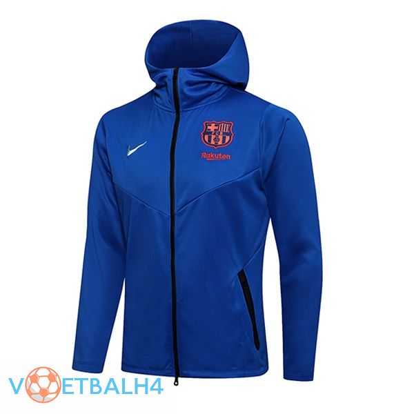 FC Barcelona trainingsjack Hoodie blauw 2021/2022