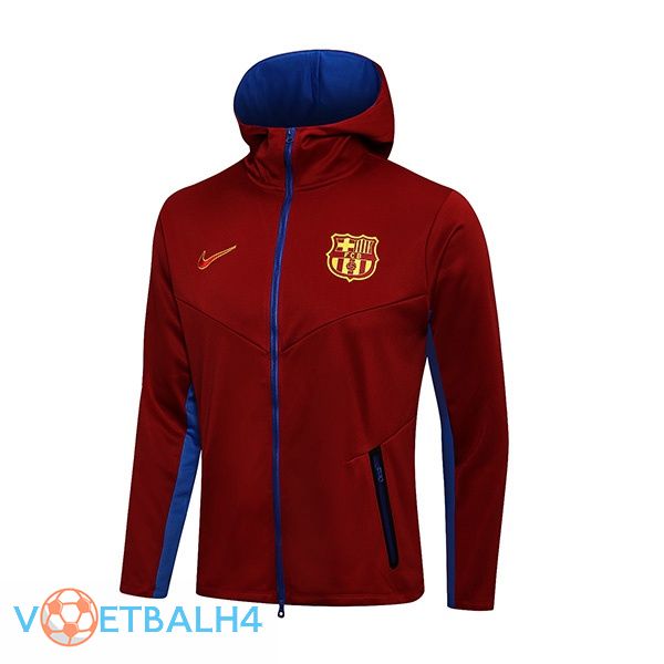 FC Barcelona trainingsjack Hoodie rood 2021/2022