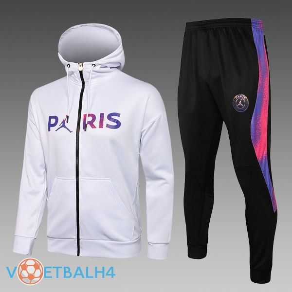 Jordan PSG kinderen trainingspak Hoodie wit 2021/2022