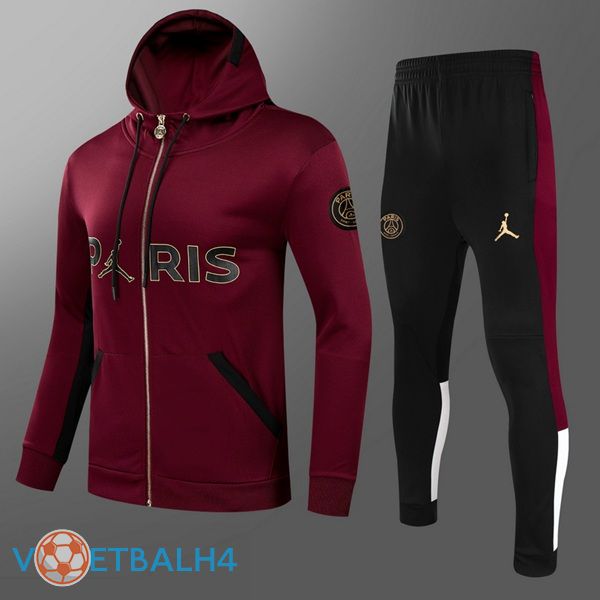 Jordan PSG kinderen trainingspak Hoodie rood 2021/2022