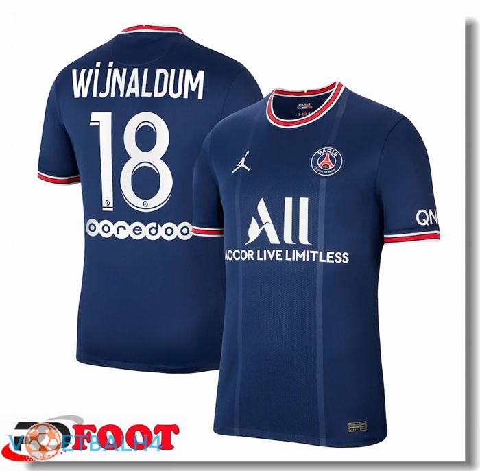 Paris Saint Germain (WIJNALDUM 18) thuis jersey blauw 2021/2022