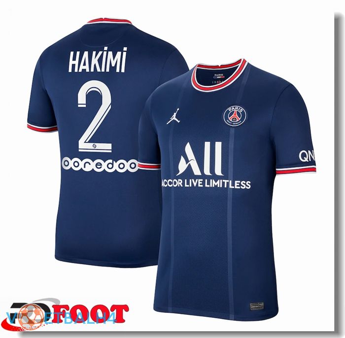 Paris Saint Germain (Hakimi 2) thuis jersey blauw 2021/2022