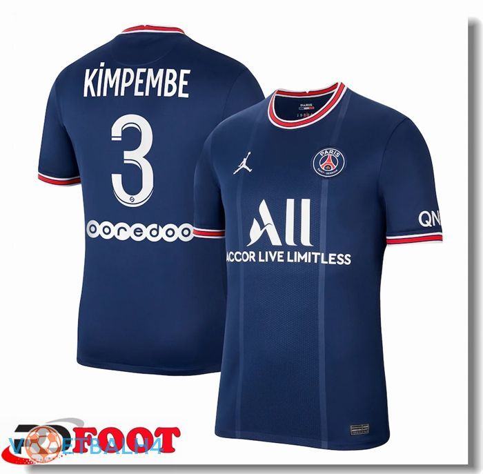 Paris Saint Germain (Kimpembe 3) thuis jersey blauw 2021/2022