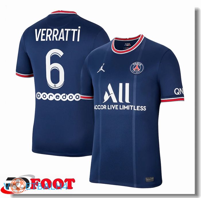 Paris Saint Germain (VERRATTI 6) thuis jersey blauw 2021/2022