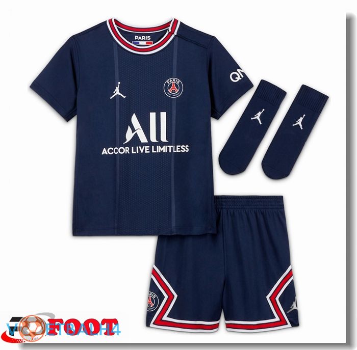 Paris Saint Germain kinderen thuis jersey Stadion x Jordan blauw 2021/2022