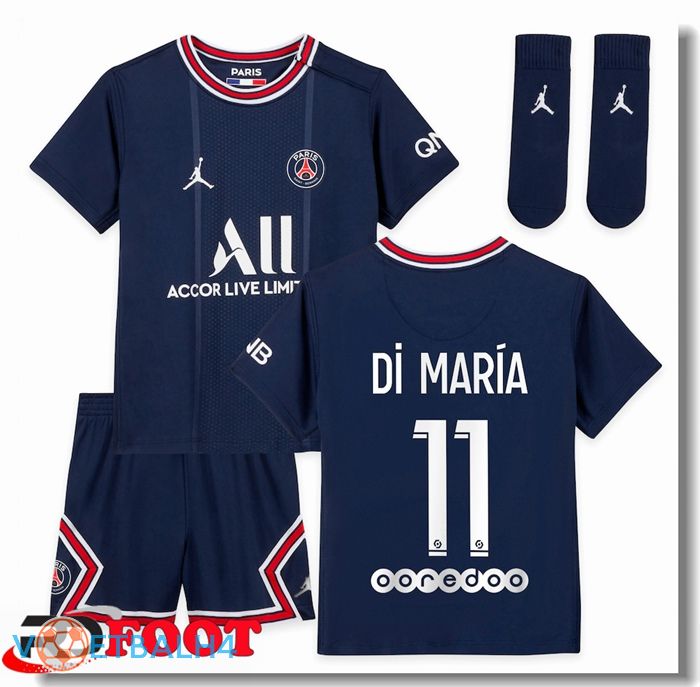 Paris Saint Germain (DI MARIA 11) kinderen thuis jersey blauw 2021/2022