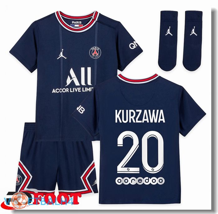 Paris Saint Germain (Kurzawa 20) kinderen thuis jersey blauw 2021/2022