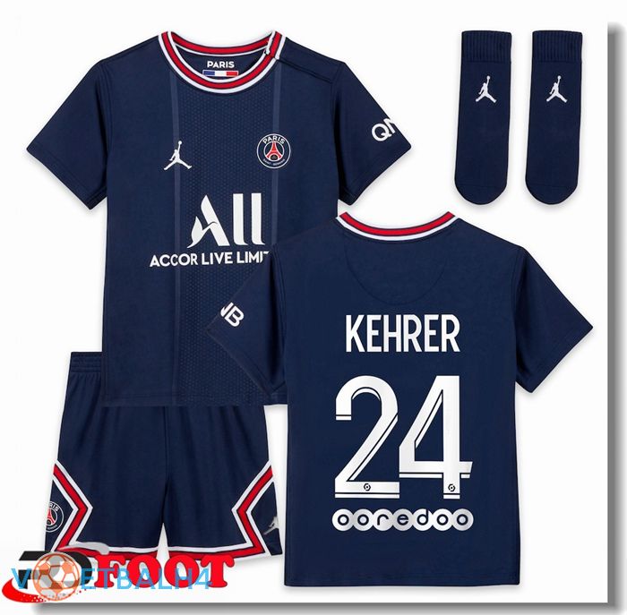 Paris Saint Germain (Kehrer 24) kinderen thuis jersey blauw 2021/2022