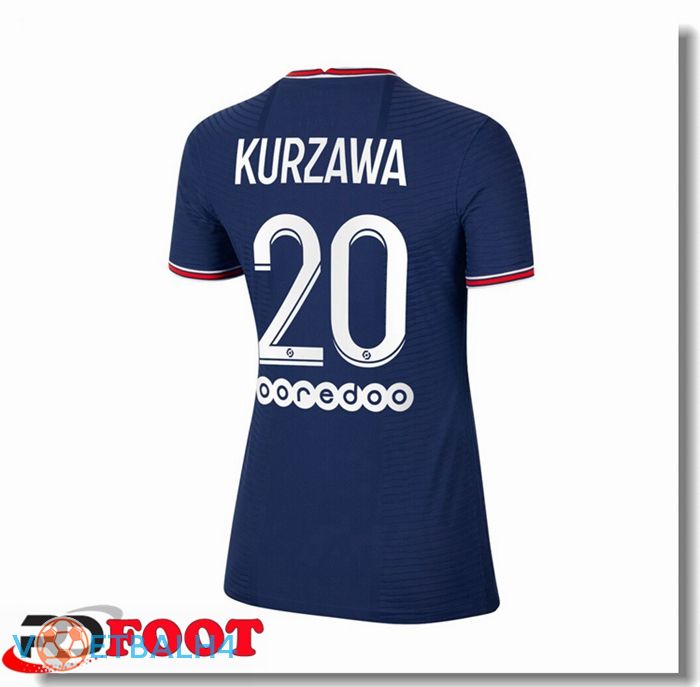 Paris Saint Germain（Kurzawa 20）Dames thuis jersey blauw 2021/2022