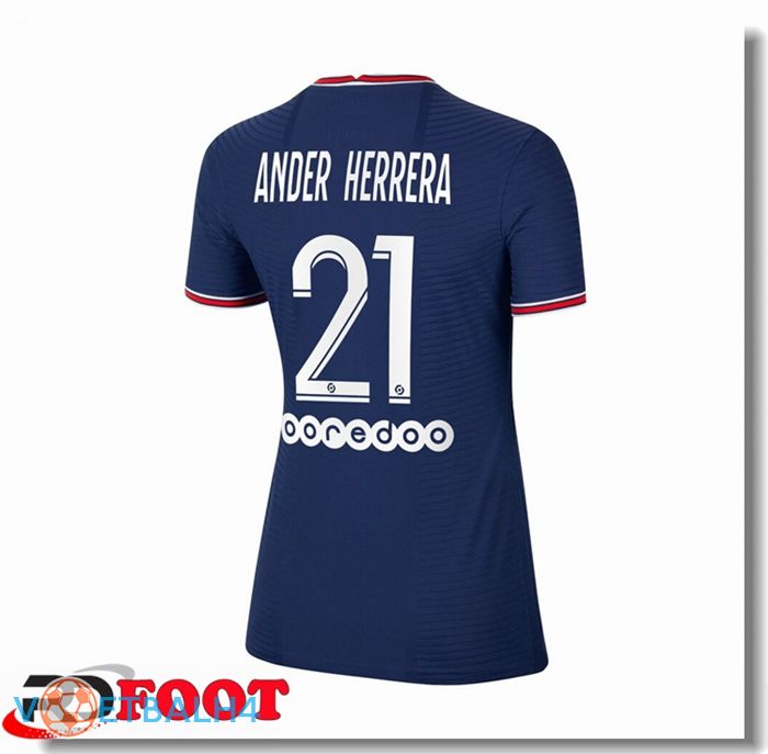 Paris Saint Germain（Ander Herrera 21）Dames thuis jersey blauw 2021/2022