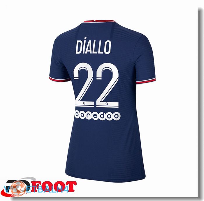 Paris Saint Germain（Diallo 22）Dames thuis jersey blauw 2021/2022