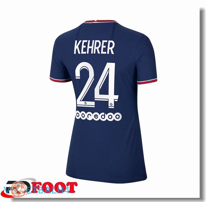 Paris Saint Germain（Kehrer 24）Dames thuis jersey blauw 2021/2022