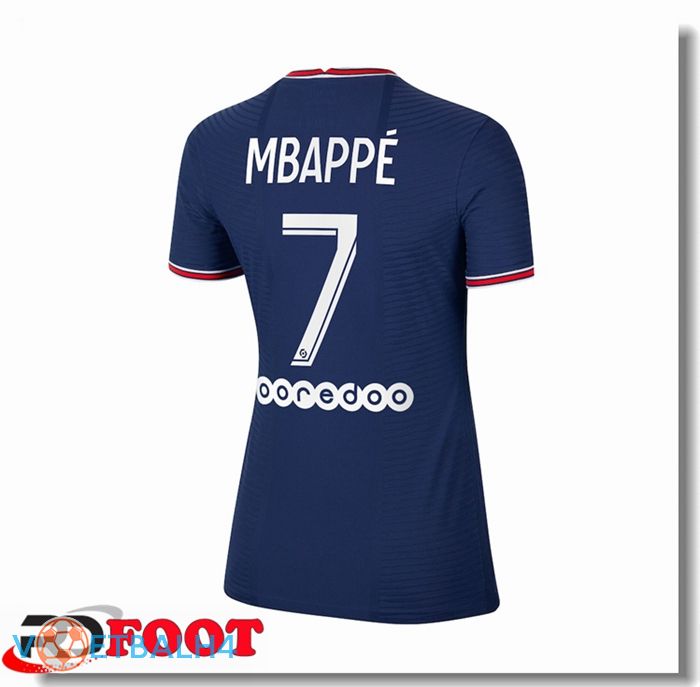 Paris Saint Germain（Mbappé 7）Dames thuis jersey blauw 2021/2022