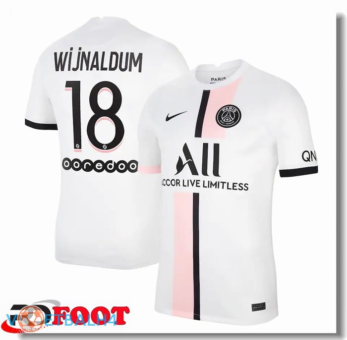 Paris Saint Germain (WIJNALDUM 18) uit jersey wit 2021/2022