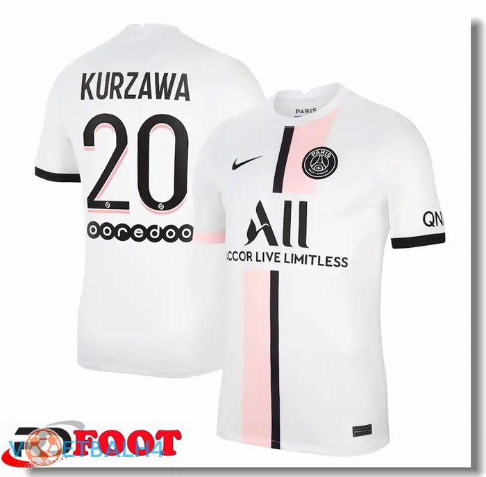 Paris Saint Germain (Kurzawa 20) uit jersey wit 2021/2022