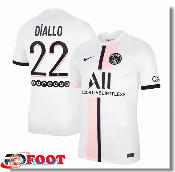 Paris Saint Germain (Diallo 22) uit jersey wit 2021/2022