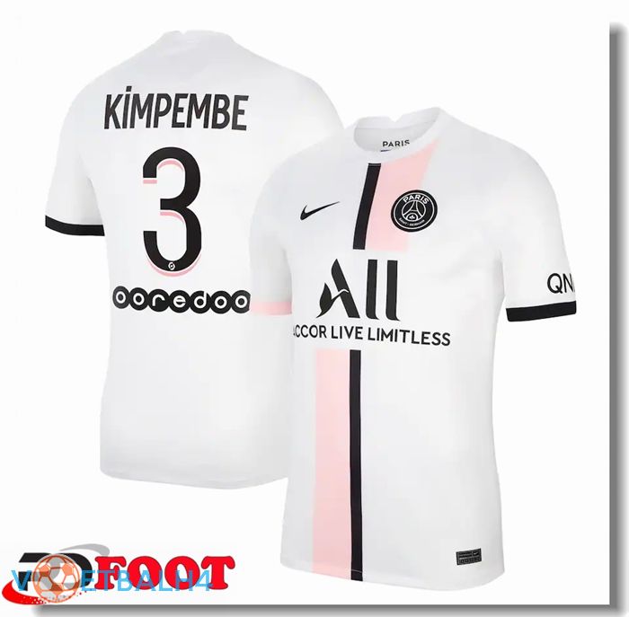 Paris Saint Germain (Kimpembe 3) uit jersey wit 2021/2022