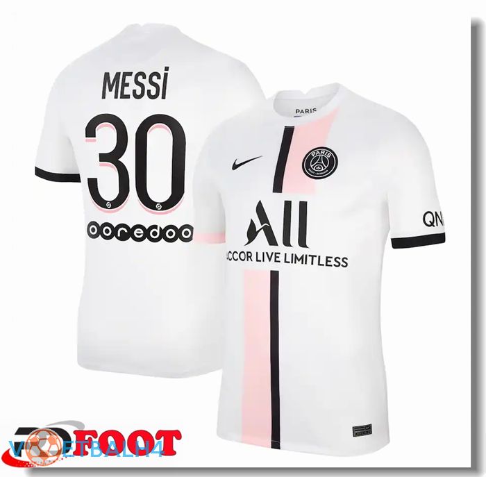 Paris Saint Germain (MESSI 30) uit jersey wit 2021/2022