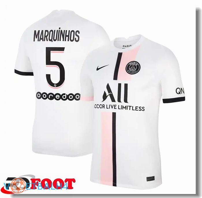 Paris Saint Germain (Marquinhos 5) uit jersey wit 2021/2022