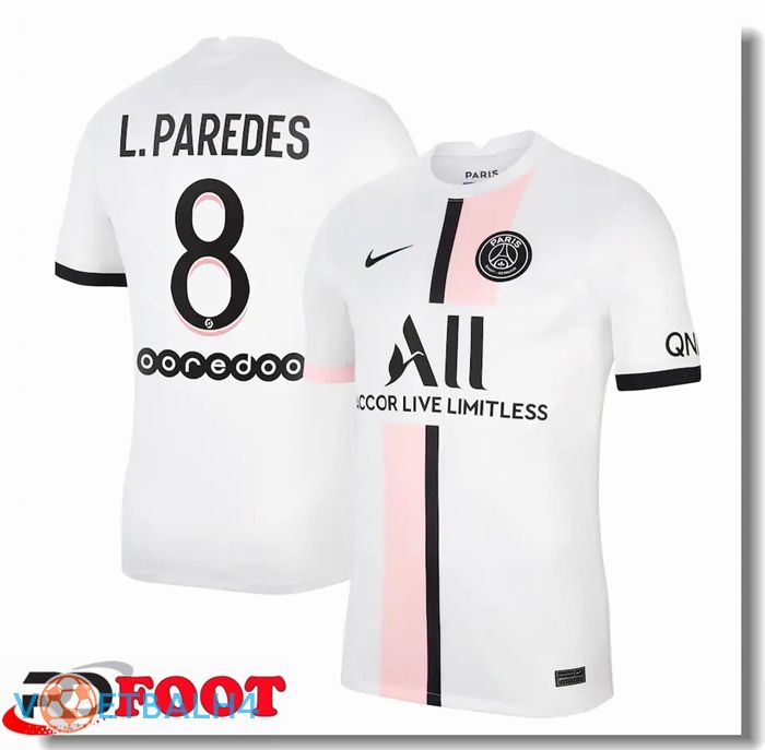 Paris Saint Germain (L.Paroodes 8) uit jersey wit 2021/2022