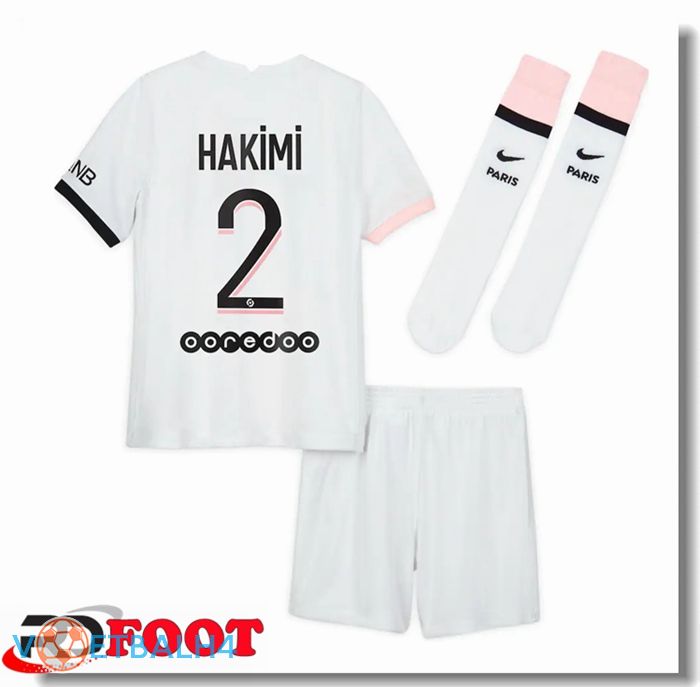 Paris Saint Germain (Hakimi 2) kinderen uit jersey wit 2021/2022