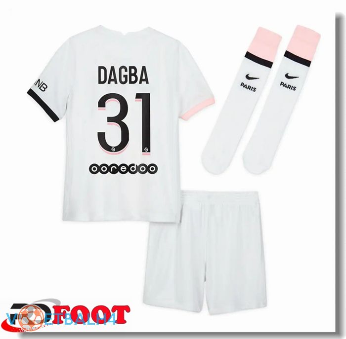 Paris Saint Germain (Dagba 31) kinderen uit jersey wit 2021/2022