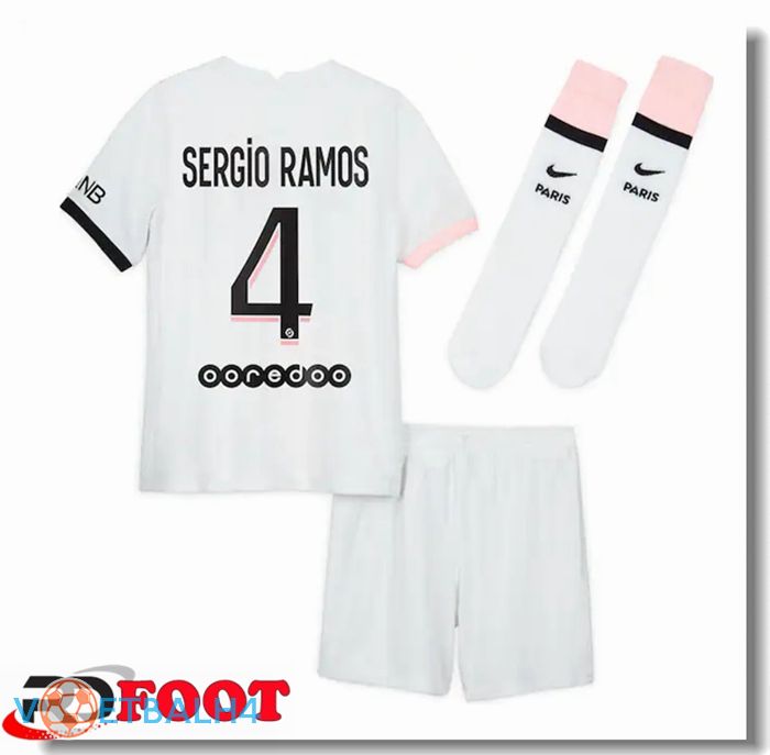 Paris Saint Germain (SERGIO RAMOS 4) kinderen uit jersey wit 2021/2022