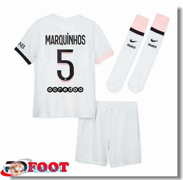 Paris Saint Germain (Marquinhos 5) kinderen uit jersey wit 2021/2022