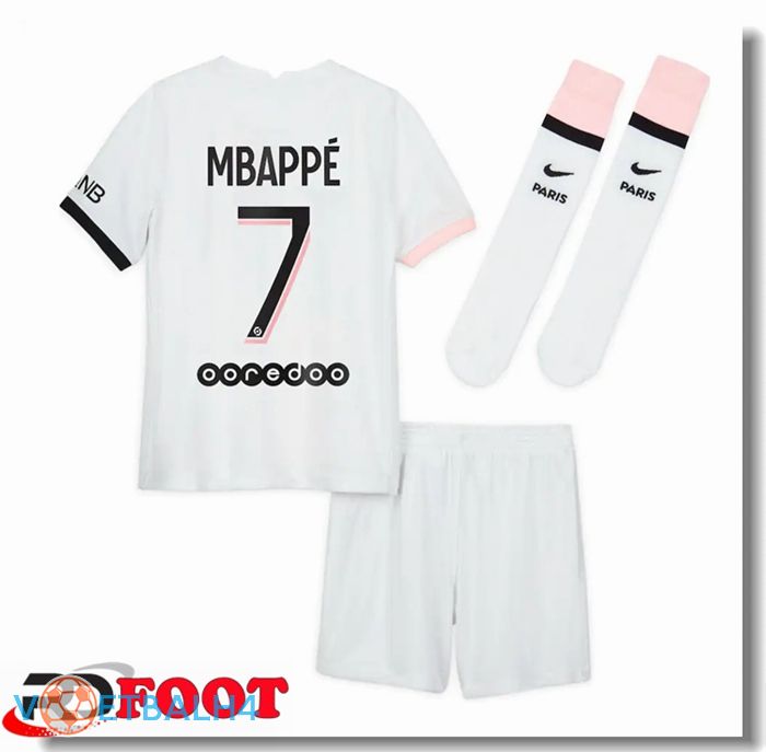 Paris Saint Germain (MBAPPE 7) kinderen uit jersey wit 2021/2022