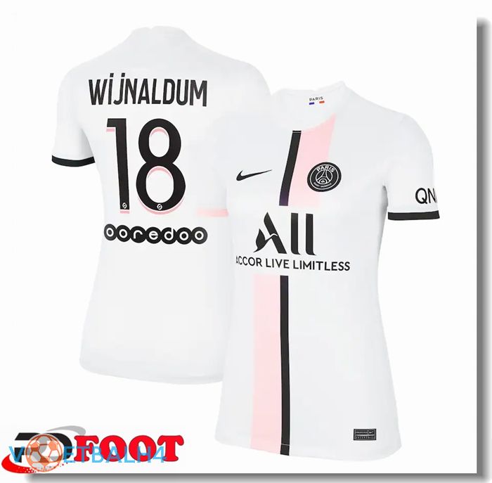 Paris Saint Germain（Wijnaldum 18）Dames uit jersey wit 2021/2022