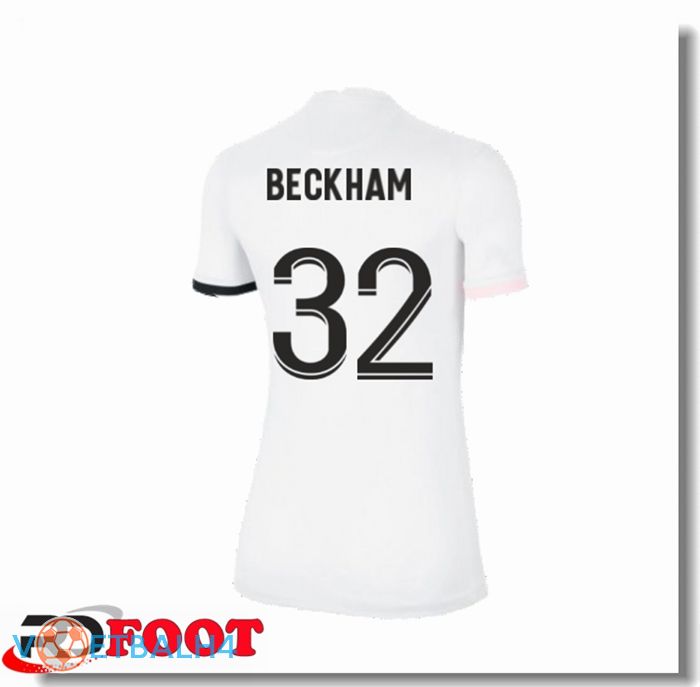 Paris Saint Germain（BECKHAM）Dames uit jersey wit 2021/2022