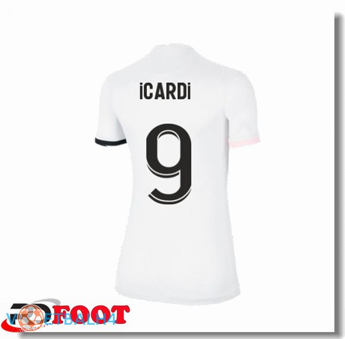 Paris Saint Germain（Icardi 9）Dames uit jersey wit 2021/2022