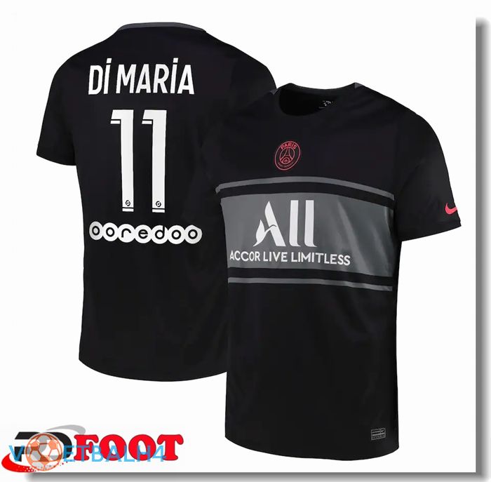 Paris Saint Germain (DI MARIA 11) derde jersey zwart 2021/2022