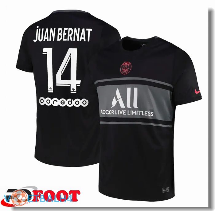 Paris Saint Germain (Juan Bernat 14) derde jersey zwart 2021/2022