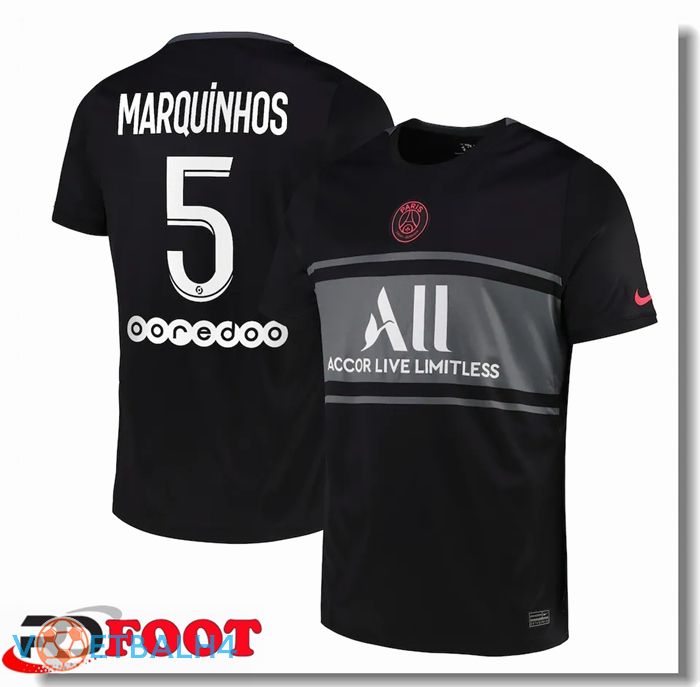 Paris Saint Germain (Marquinhos 5) derde jersey zwart 2021/2022