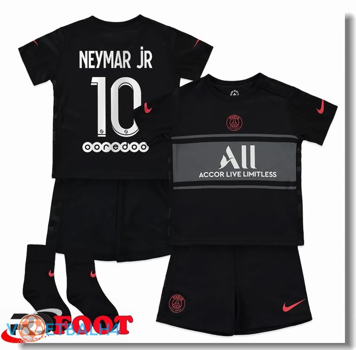 Paris Saint Germain (NEYMAR JR 10) kinderen derde jersey zwart 2021/2022