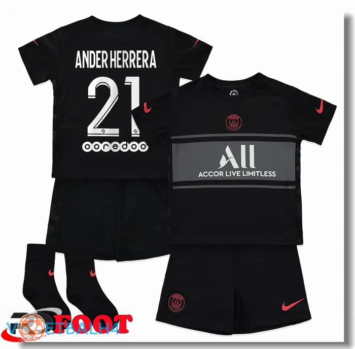 Paris Saint Germain (Ander Herrera 21) kinderen derde jersey zwart 2021/2022