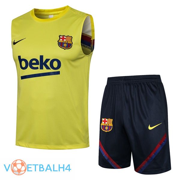 FC Barcelona voetbal Vest + korte broek geel 2021/2022