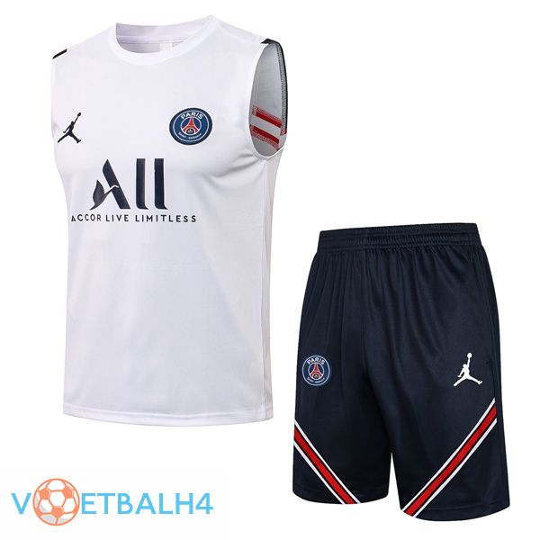 Paris PSG voetbal Vest + korte broek wit 2021/2022